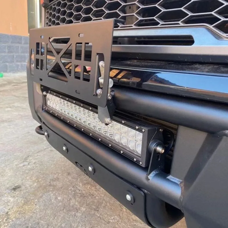 Fit Raptor F150 Wrangler Tundra FJ Cruiser Prado Bj40 Locking License Plate Mount Relocation Winch Bracket