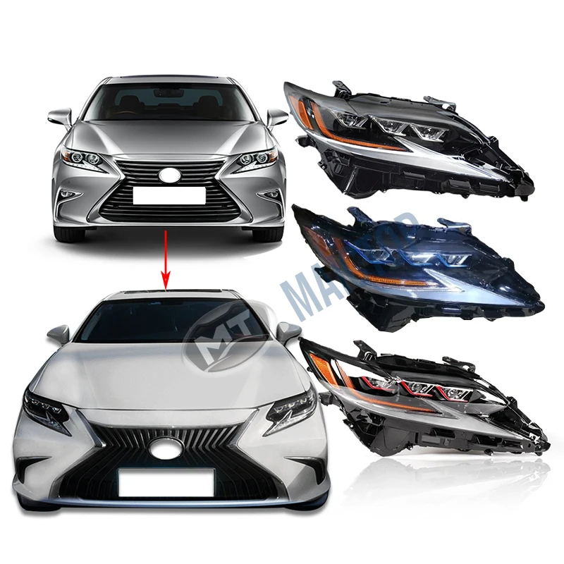 

Maictop Car Accessories Facelift Triple Lens Front Headlight for ES ES200 ES250 ES300 ES350 2013-2017 Old Style Upgrade
