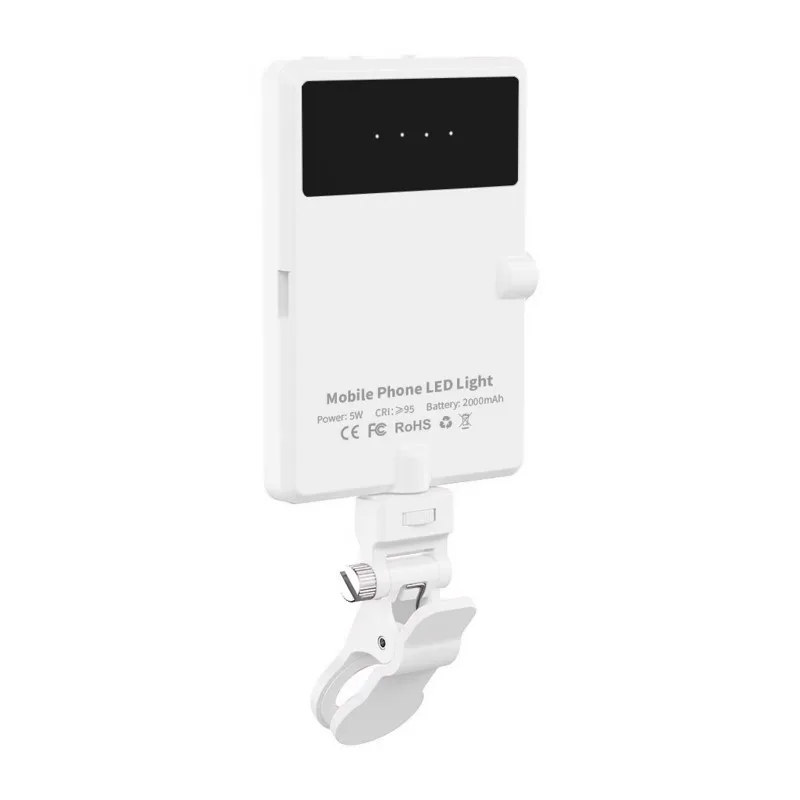 Rechargeable mobile phone selfie light factory OEM LED video light clip-on photography light suitable for phone  live broadcast