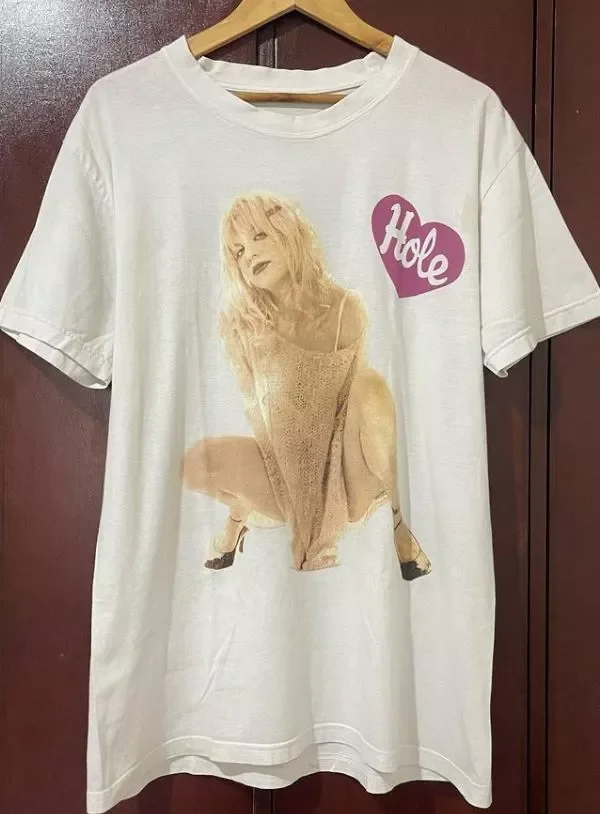 Hole Band White Short Sleeve Gift For Fan T Shirt Full Size S-5XL FH89