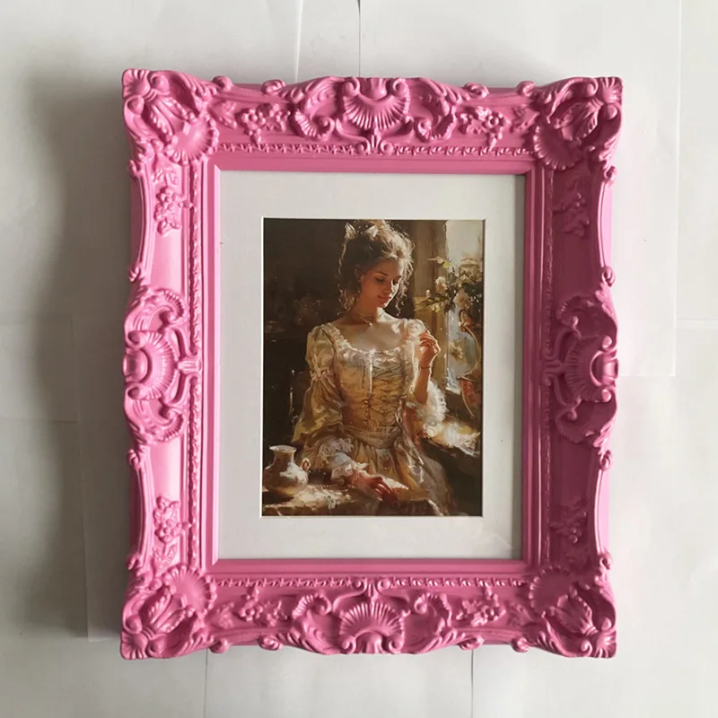 European Relief Photo Wall Resin Retro Carved Photo Frame Hanging Photo Wall Combination Picture Frames Desktop Home Decoration