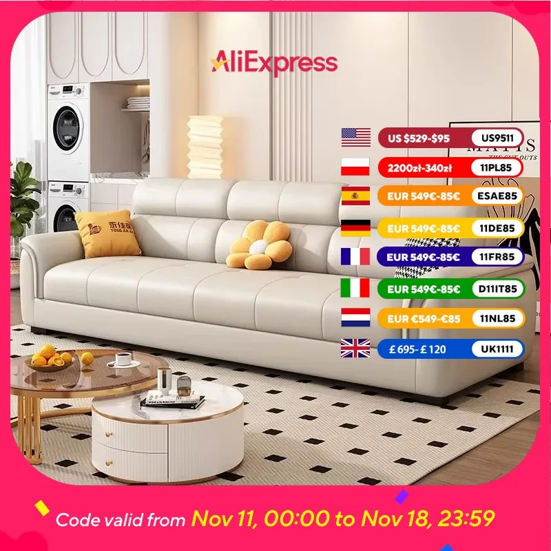 

Genuine European Living Room Sofas Nordic White Wooden Luxury Armchair Sofas Designer Italian Divani Soggiorno Furniture Home