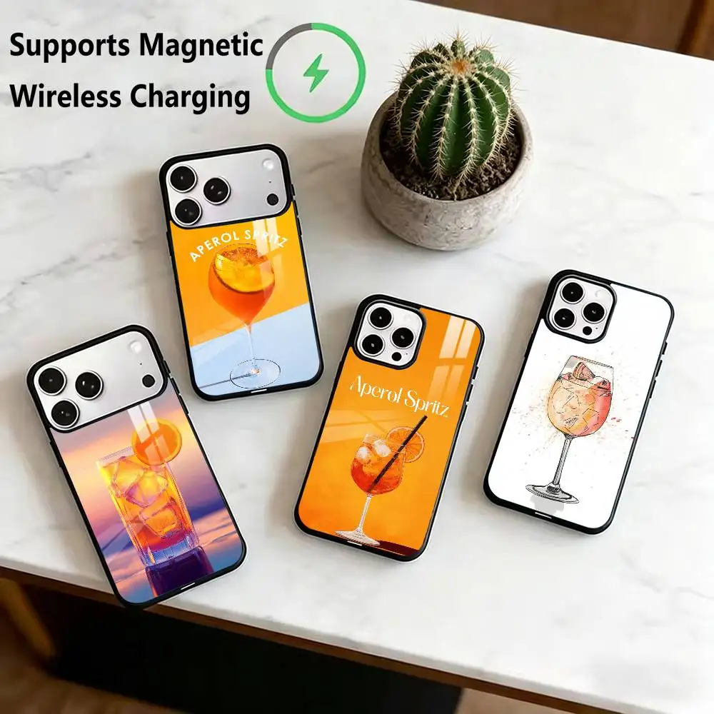 

Aperol Spritz-Z Phone Case For iPhone17,16,15,14,13,12,11 Plus,Pro Supports Magnetic Wireless Charging