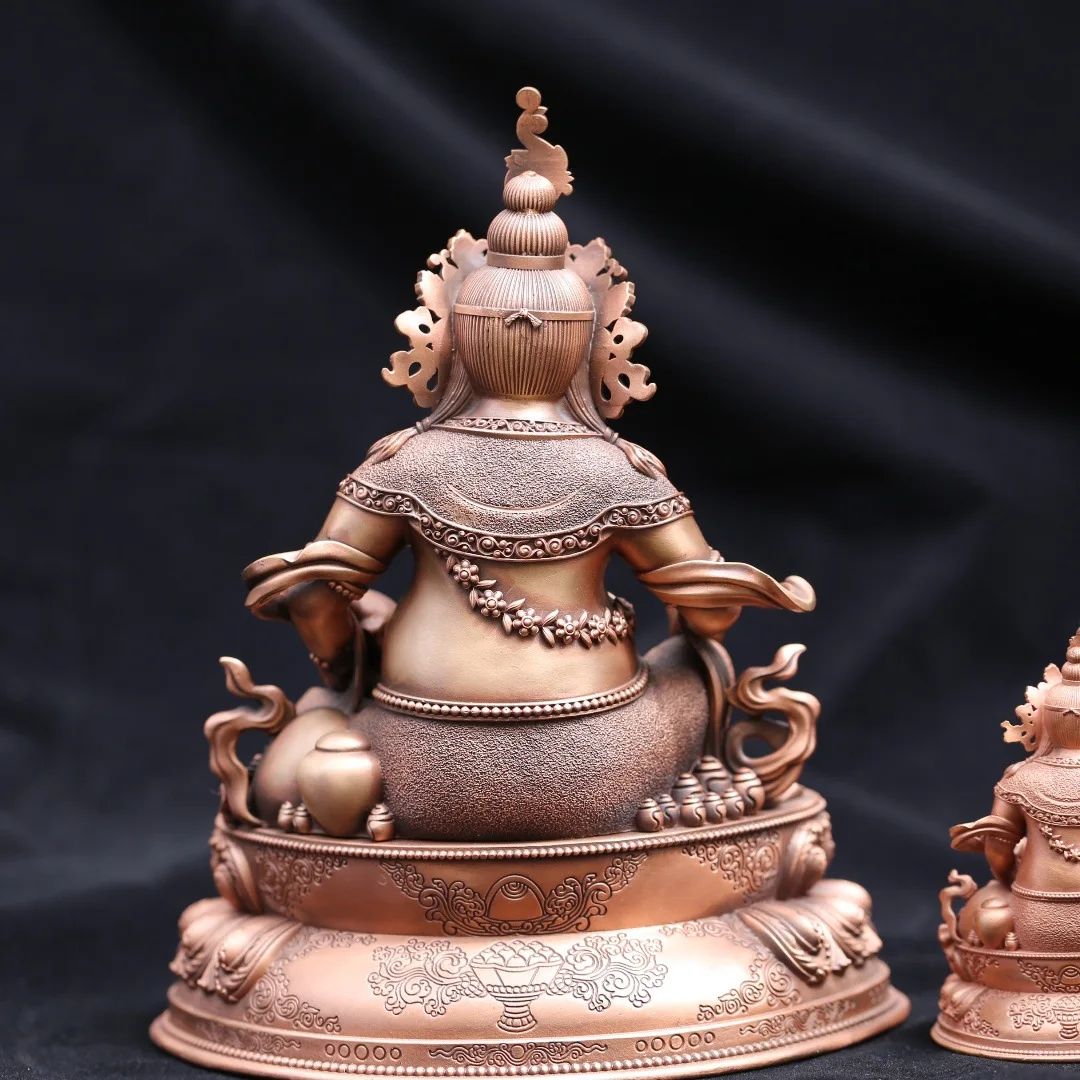 CZ Jin Manfu Statue Copper Yellow God of Wealth Small Buddha Ornament Tibetan Buddha Statue Metal Crafts