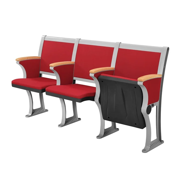 Modern School Classroom Desk And Chair Set With Foldable Seat And Aluminum Alloy Construction For Lecture Hall