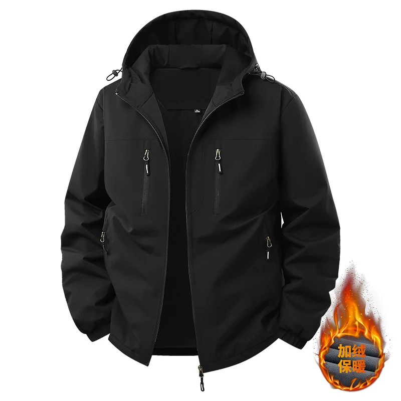 Plus Size 7XL 8XL Men's Tactical Fleece Jacket Winter Thicken Warm Waterproof Jackets Outdoor Sports Hoodies Parkas Men Clothing