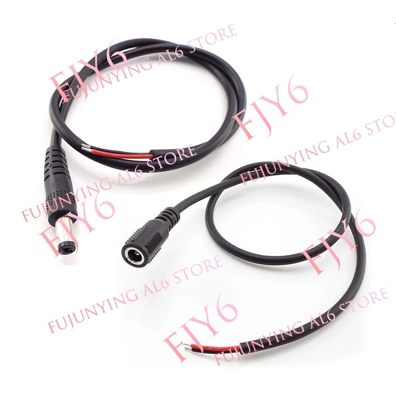 0.5/1/2/3M DC male Power Pigtail Cable 5.5x2.1mm Male Female Jack Cord DC Connector For CCTV Security Camera Moniter Solar A6
