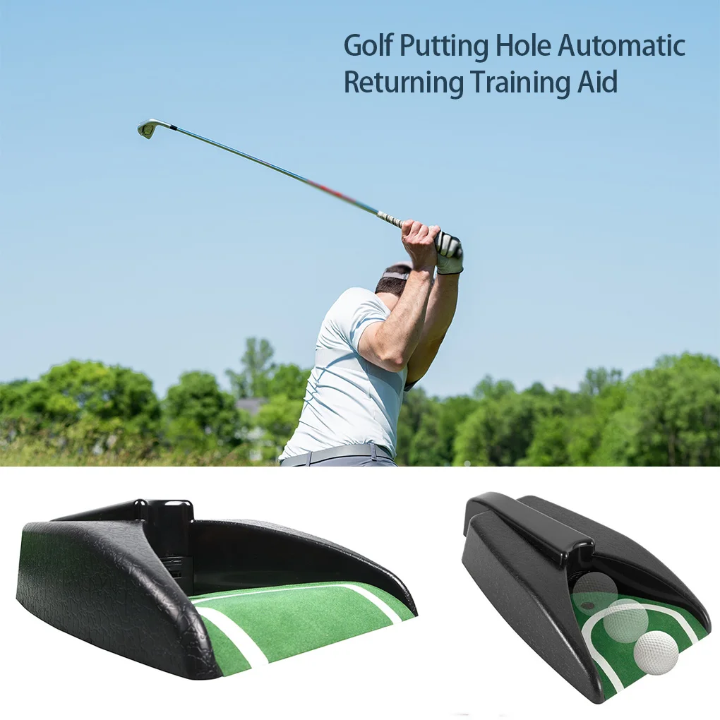 Golf Automatic Returning Machine Train Putter Putting Hole Garden