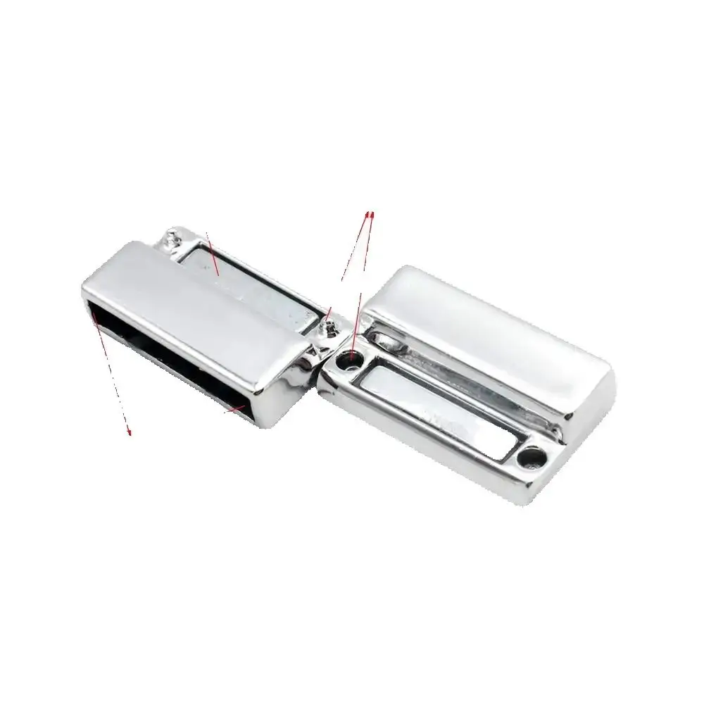 Aaazee Matowe Czarne 20mm Płaskie Zapięcia Magnetyczne z Otworem 20mmx3mm do Wyrobu Bransoletek - Do Wklejania w Skórze — zdjęcie 6