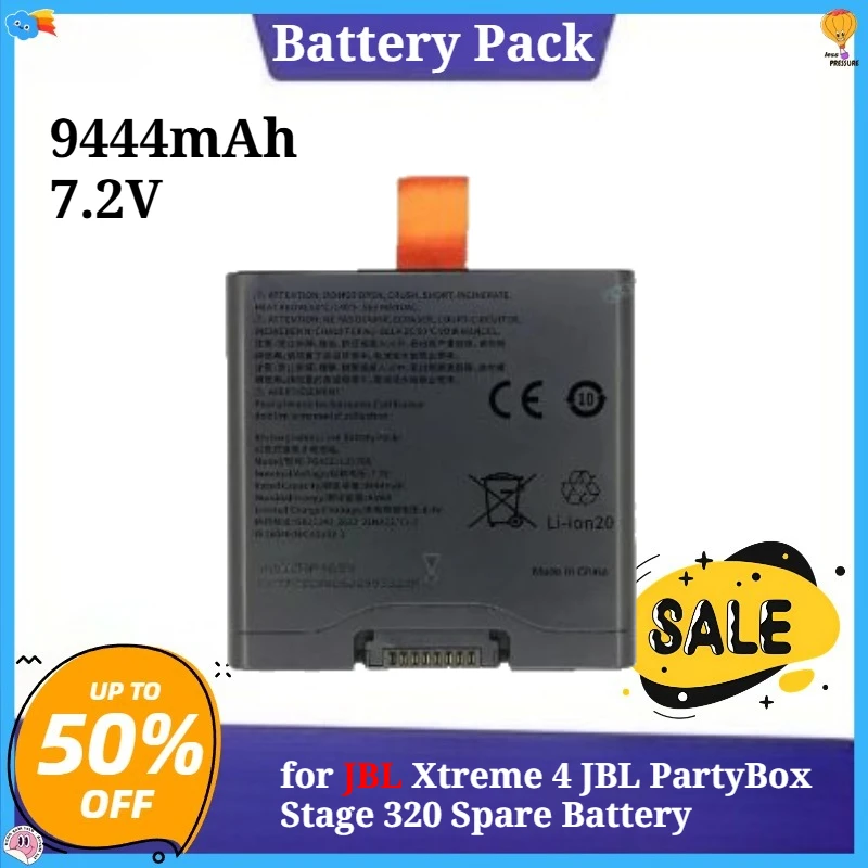 

Battery for JBL Xtreme 4 JBL PartyBox Stage 320 Spare Battery with TYPE-C Input for Portable Speaker 9444mAh 7.2V High Capacity