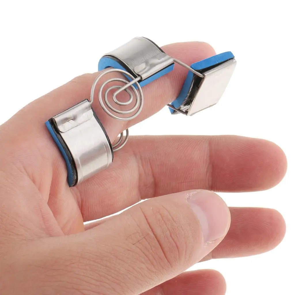 Stainless Steel Finger Splint Comfortable Adjustable Brace Pain Relief for Left or Right Hand for Typing Recovery Exercise