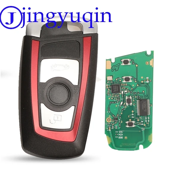 Jingyuqin CAS4 868/315/433mhz مفتاح السيارة الذكي عن بعد لسيارات BMW 1 3 5 7 Series CAS4 نظام إنذار السيارات Vehichle بدون مفتاح KR55WK49863