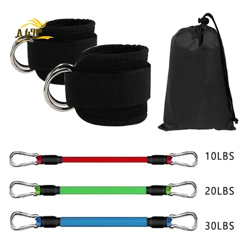

A69P-Elastic Belt Three(Including A Pair Of Ankles)Leg Bounce Tension Rope Training