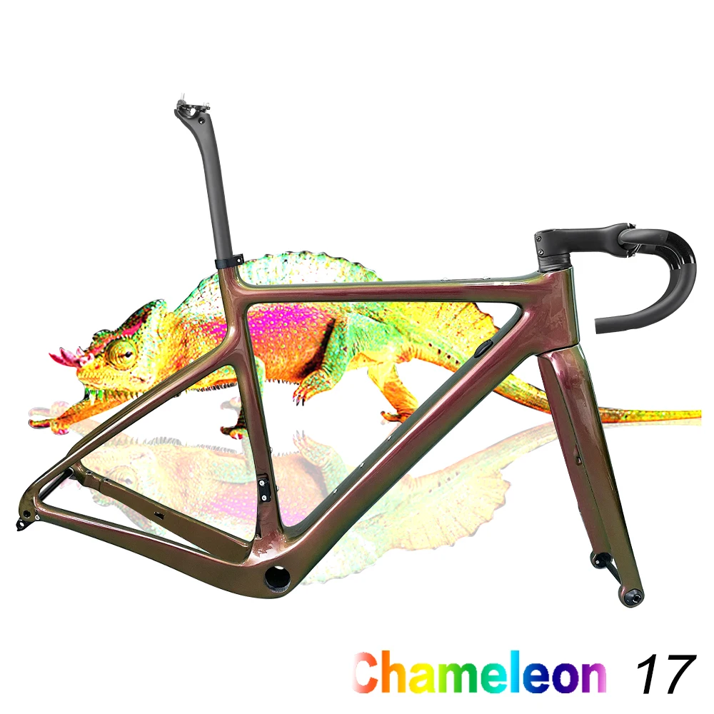 

Airwolf Carbon Gravel Frame A5 Bicycle Cyclocross Frame Disc Brake Aero Road Bike Frameset Fully Hidden Cable