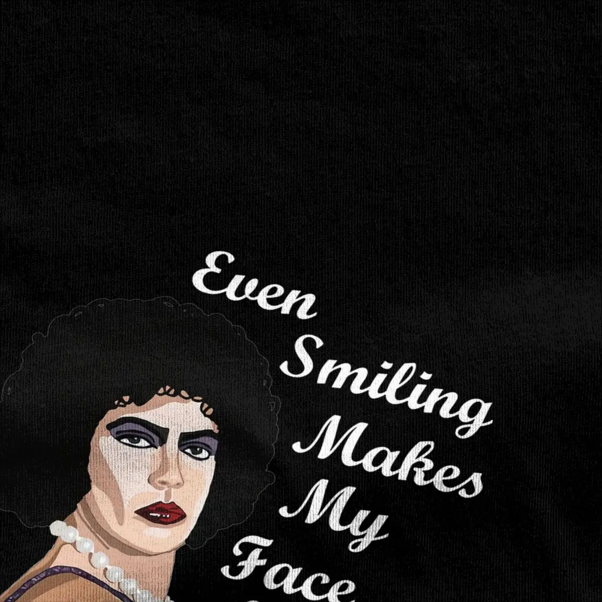 Men Frank N Furter Smiling Hurts T Shirts Cotton Top Tees Summer Y2K Funny Short Sleeve T Shirt O-Neck Hip Hop Design Tee Shirt