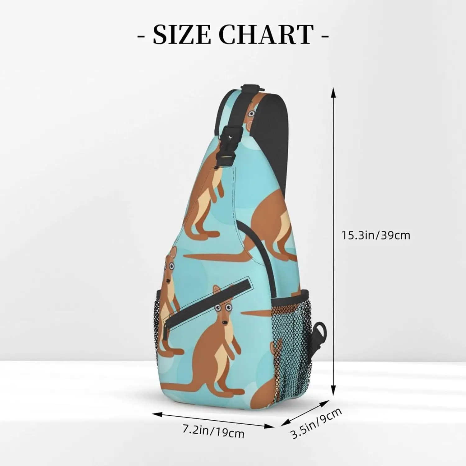 Mochila de pecho oblicua divertida para canguro Zoo, elegante, mochila de ocio, Satchel pequeño, para viajes, trabajo, viajes diarios