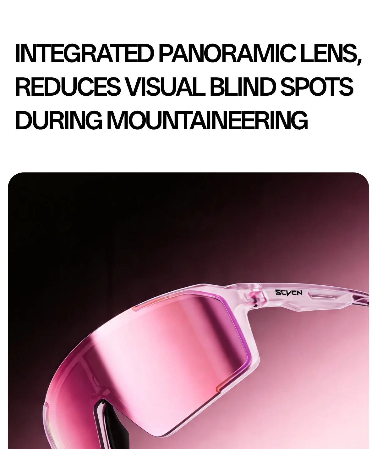 SCVCN Modische Sonnenbrille für Herren, Fahrradbrille, UV400, Damen-Fahrbrille, MTB, Fahrrad, Sportbrille, Laufsonnenbrille, Damen – Detail 6