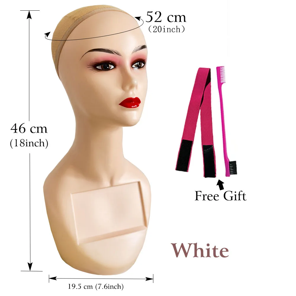 Plastic Mannequin Head for Wig Display