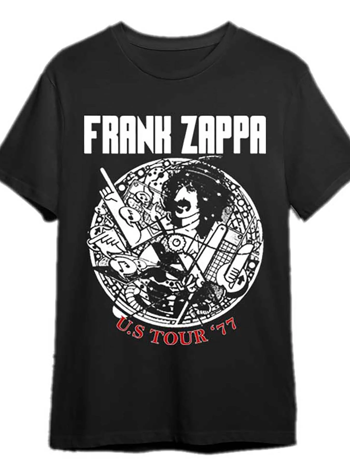 

Frank Zappa US Tour '77 Graphic T-Shirt 100% Cotton O-Neck Short Sleeve Summer Casual Mens T-shirt Streetwear