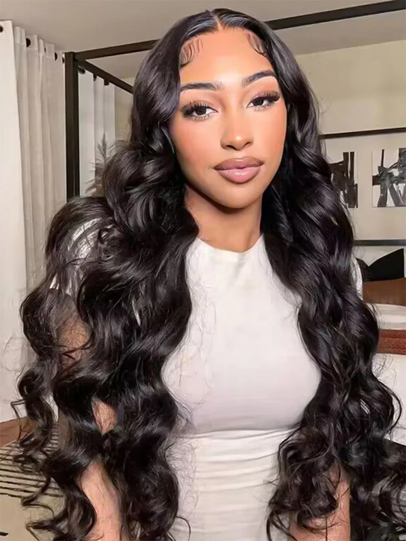 

Tansparent boby wave 13x6 hd lace frontal human hair wig for women choice Brazilian 40 inch lace front water wave wigs on sale