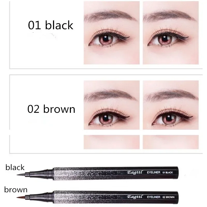 High Quality Magic Starry Silk Pipe Liquid Eyeliner Pen Makeup waterproof Sweatproof lasting Eye liner Pencil Tint Cosmetics New