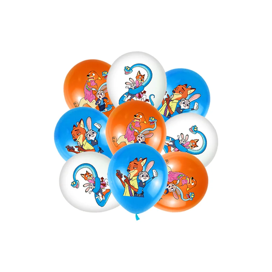 주토피아 생일 파티 장식 풍선 세트 닉과 주디 풍선 어린이 생일 크리스마스 파티 용품 선물 장식