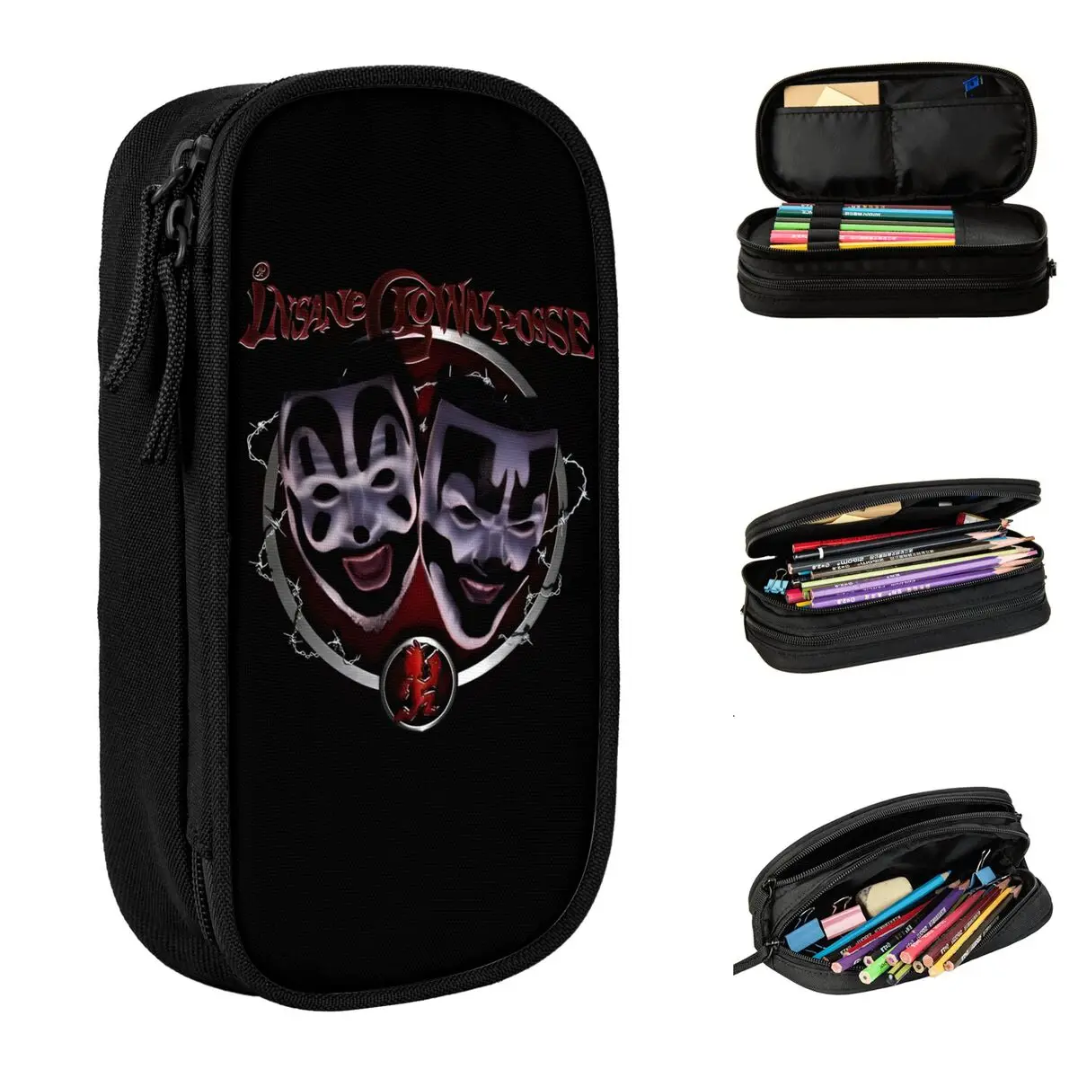 Insane Clown Posse Pencil Case ICP Violent J Shaggy 2 Dope Pen Bags Girls Boys Big Capacity School Supplies Cosmetic Pencilcases