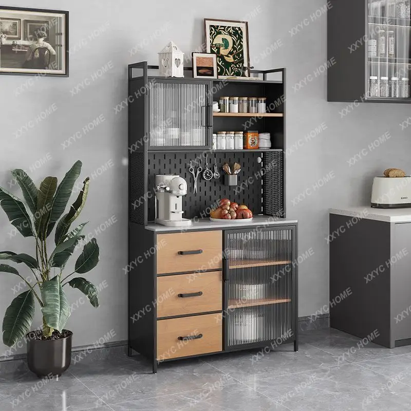 

S1saa Rock slab dining side cabinet integrated storage cabinet loft industrial wind wall high cabinet