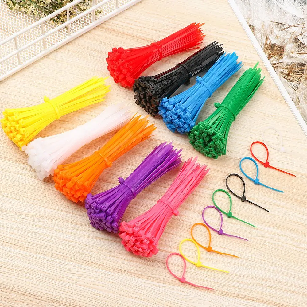 High Quality Releasable Cable Ties 3x100mm Durable Self-Locking Cord Strap Zip Bundled Nylon Wire Hand Tool