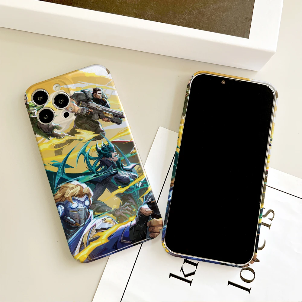 MINISO Marvel Rivals Phone Case For IPhone 16 15 14 13 12 11 Plus Pro Max Mini Glossy HD Hard Cover Film Shell