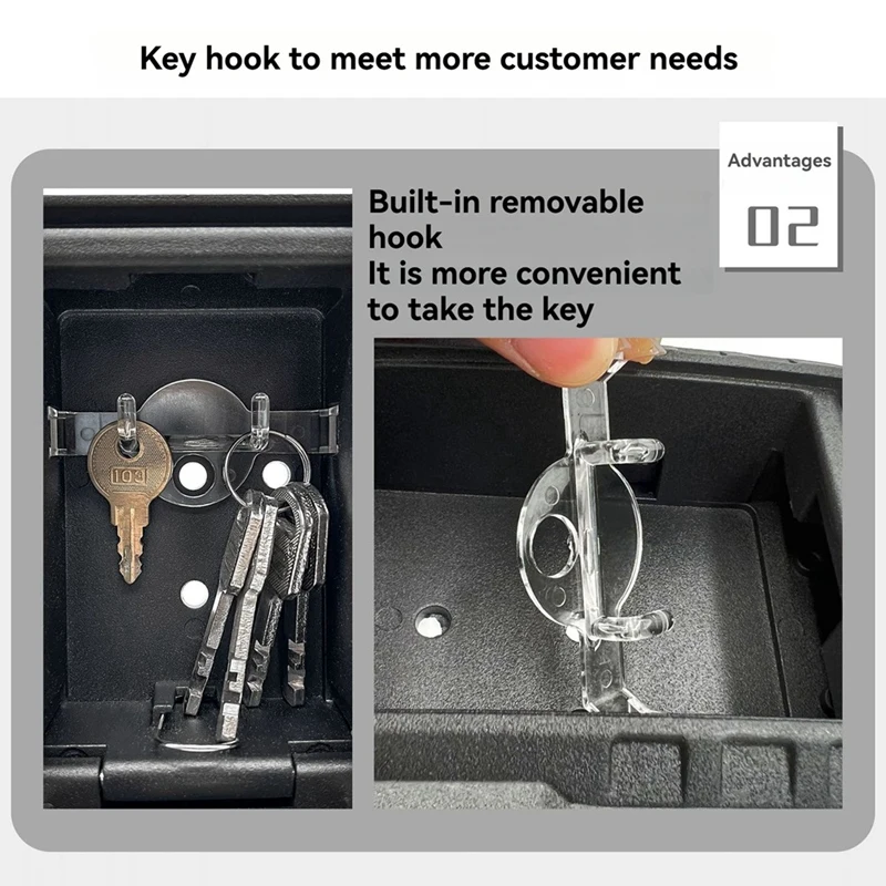4 Digit Combination Key Box Wall Mounted Password Key Box Organizer Aluminum Alloy Key Storage Security Lock Outdoor