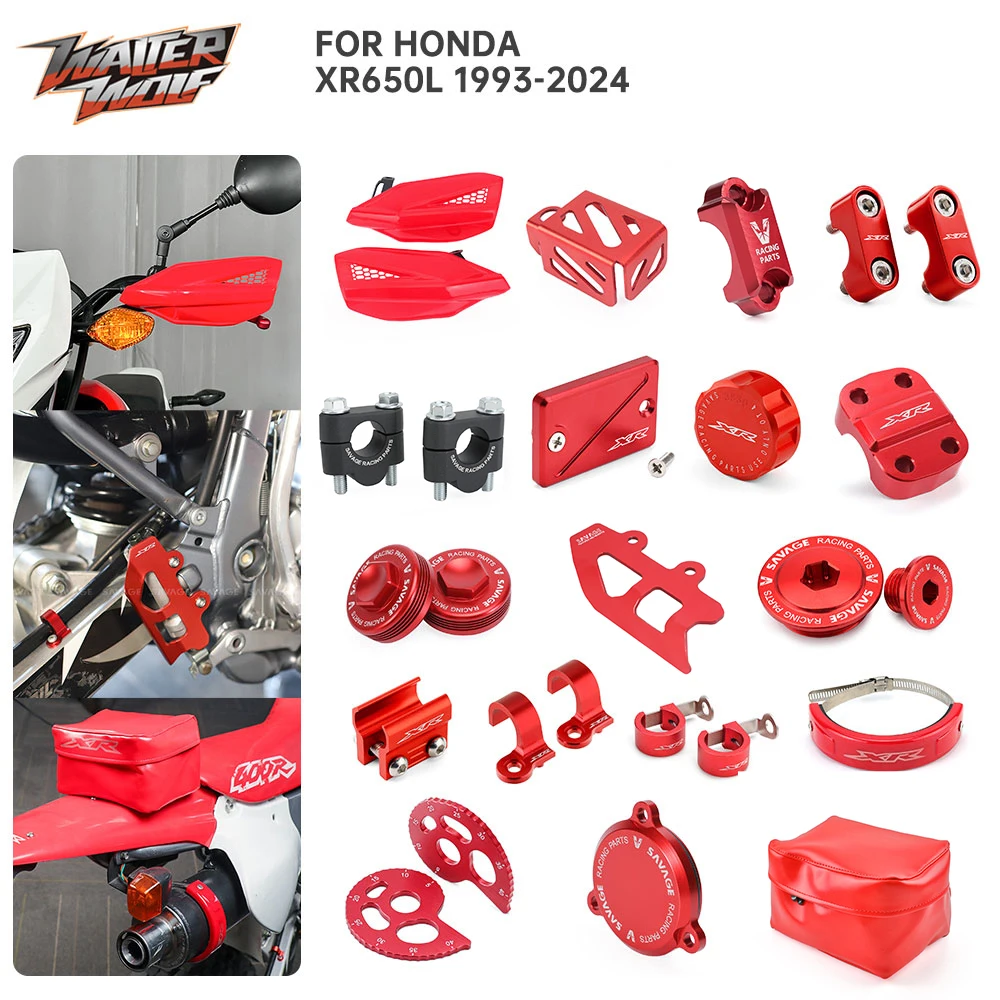 

Motocross Accessories Racing Part For Honda XR650L 1993-2024 Handguard Cover Crankcase Plug Line Guide Clip Frame Protector