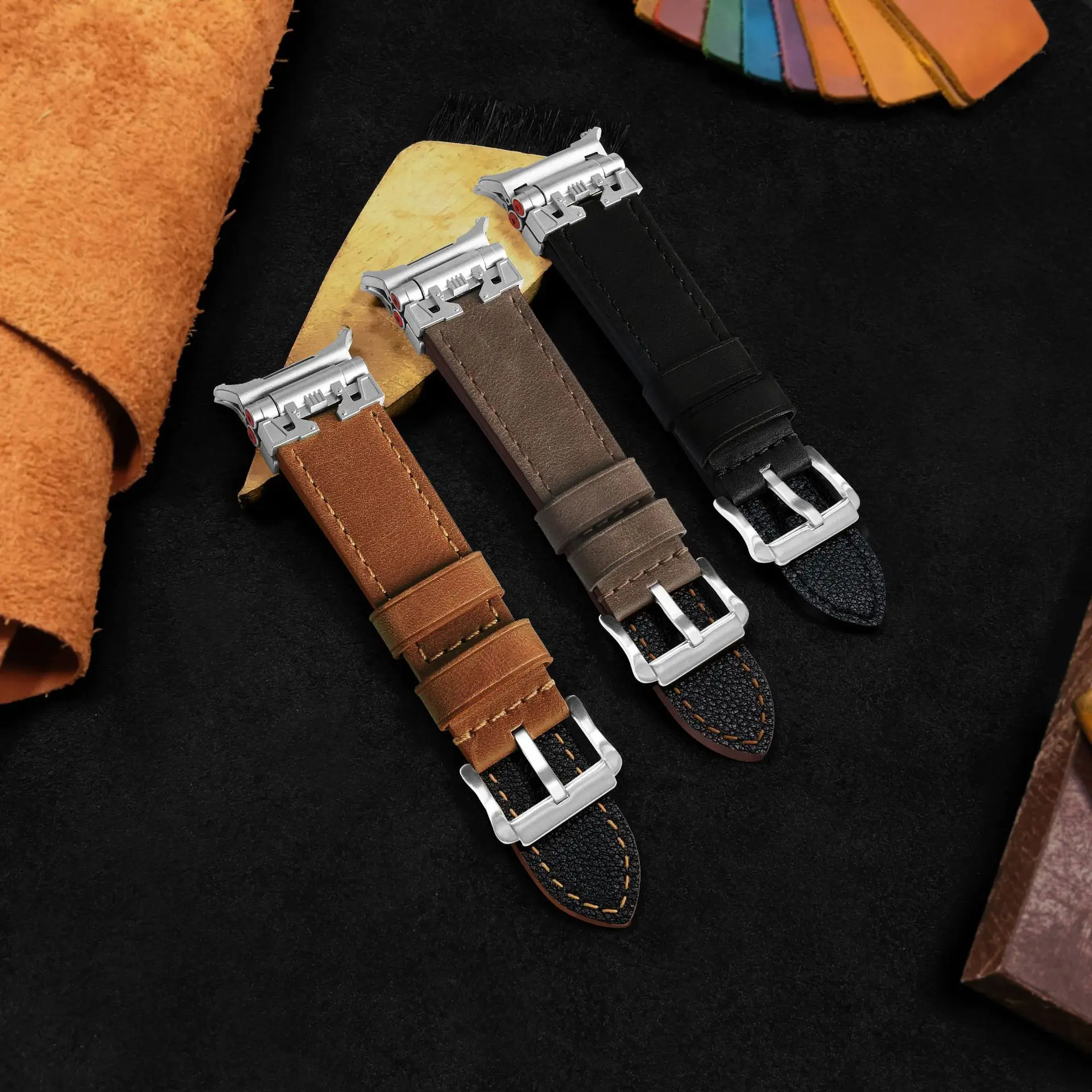 Cinturino in pelle per Samsung Galaxy Watch 7 Ultra 47mm cinturino in acciaio inossidabile per galaxy ultra 47 ULTRA 47MM cinturino da uomo