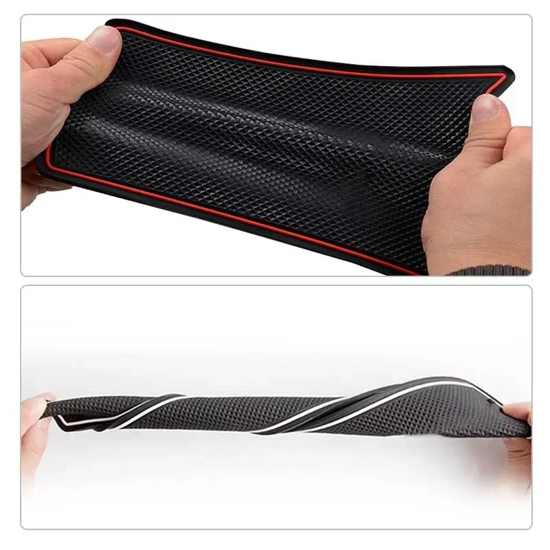 Door Groove Mat Fit For BYD Atto 3 2022 Yuan Plus 2021 2023 EV Car Styling Accessories Rubber Cup Cushion Phone Gate Slot Pad