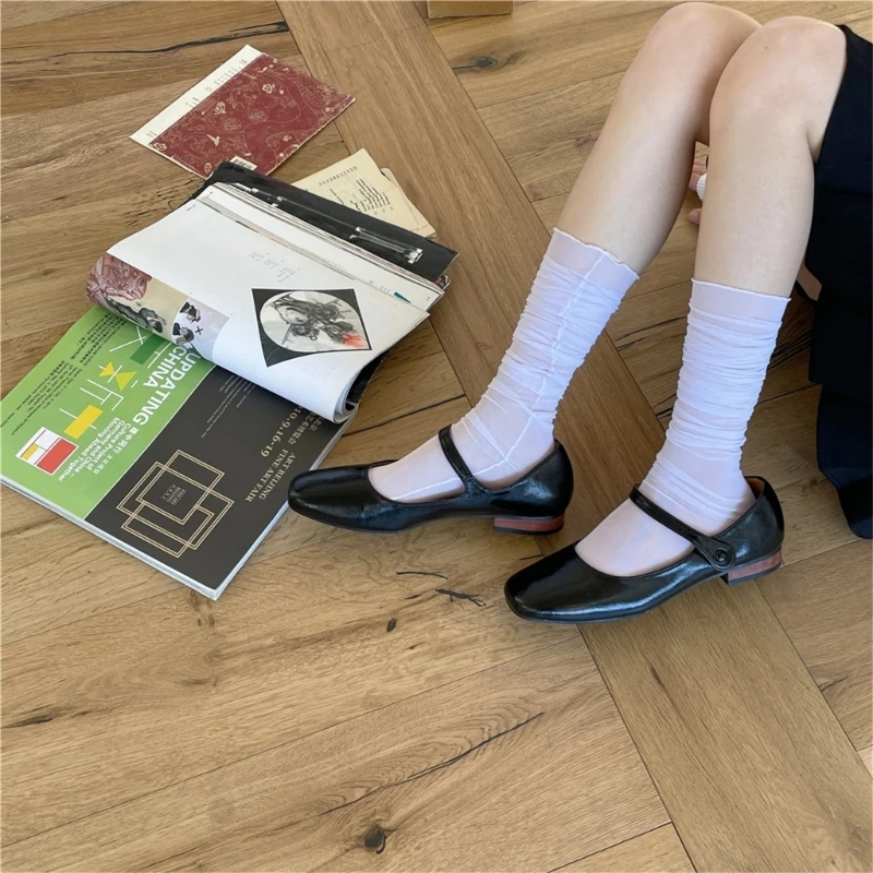 Legging doux lisse couleur unie, chaussettes longues d'hiver quotidiennes pour l'école le bureau