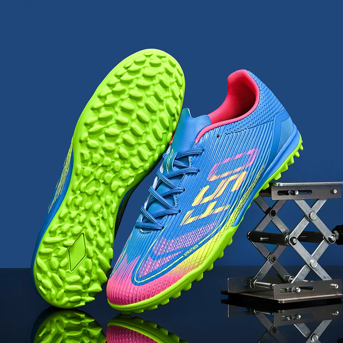 TF-Fußballschuhe für Erwachsene, verschleißfeste Gummisohle für Rasenplätze, leichte PU-Fußballschuhe für Herren, geeignet für Outdoor-Grasplätze. – Detail 18