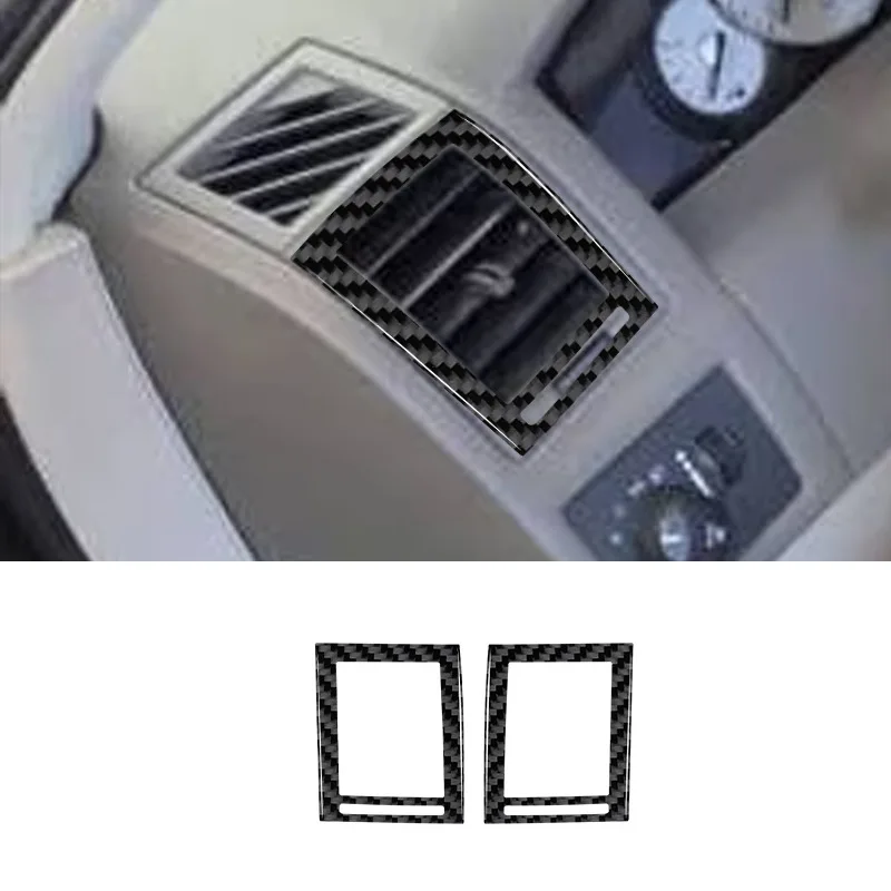 For 08-10 Chrysler 300 Carbon Fiber Left and Right Air Outlet Decorative Stickers Interior Modification Stickers 4