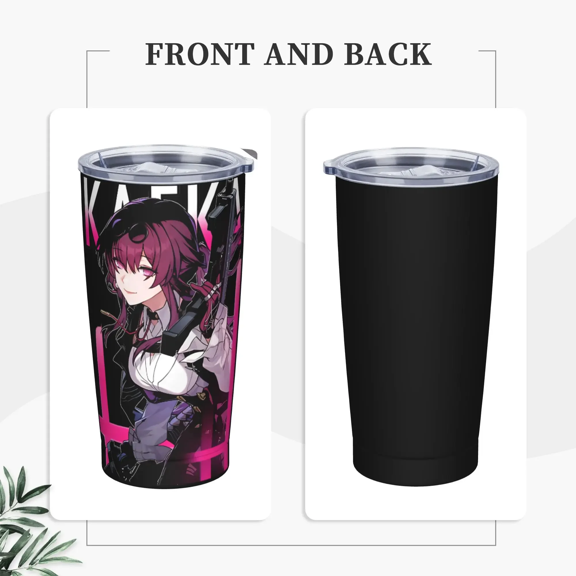 Kafka Honkai Star Rail Insulated Tumbler with Lid Game Anime Vacuum Coffee Mugs Office Home Hot Cold Drink Cup, 20oz
