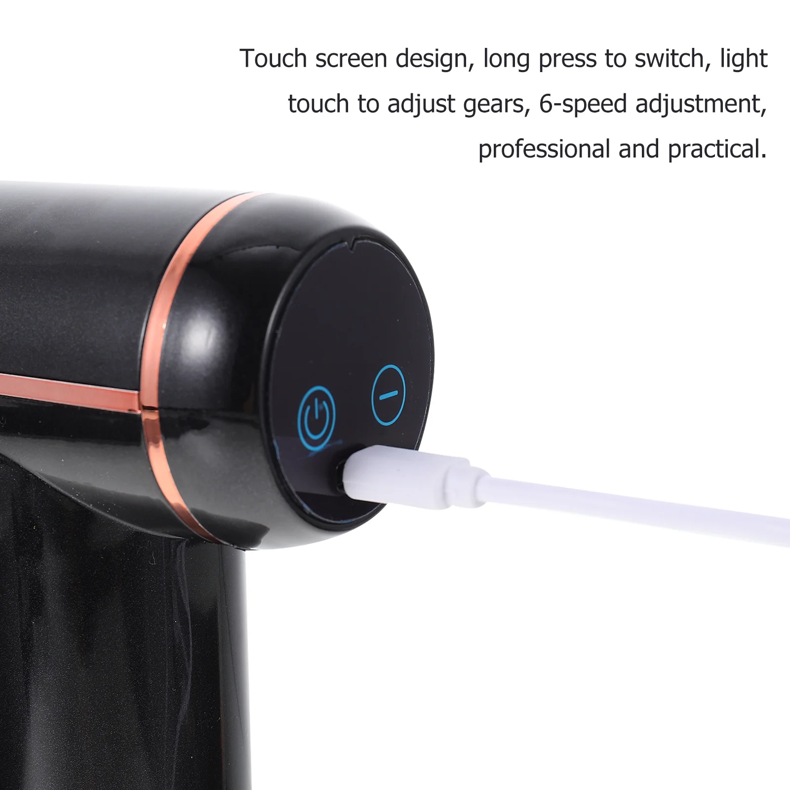 

1Set Electric Fascia Massager with Smooth Surface Comfortable Grip 4 Attachments Full Therapy for Post Workout