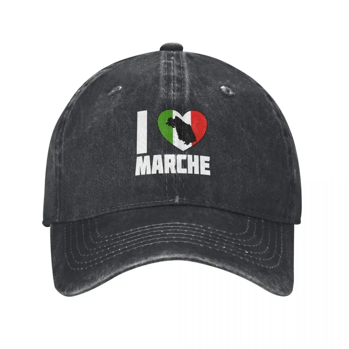 I Love Marche - Italian Heart With Marche Silhouette Baseball Cap Rugby Snapback Cap cute Winter hat Boy Child Women's