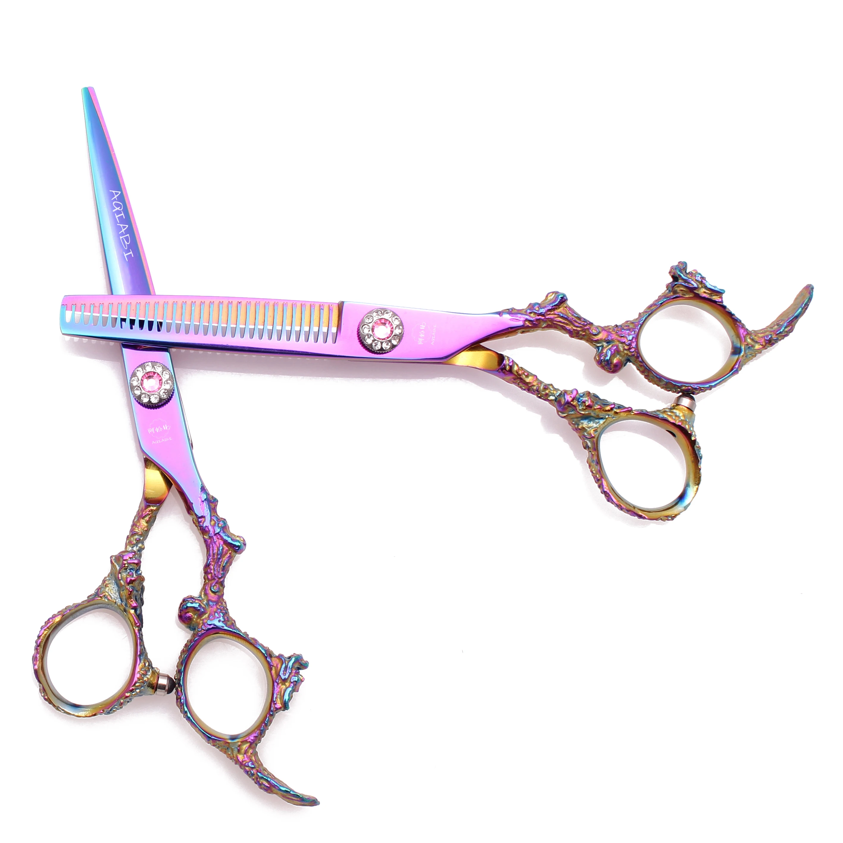6.0 ''profession elle Haars chere 440c Japan Stahls chere Schere Friseur Ausdünnung Salon Friseur & Home Drops hipping a9005 – Detail 3