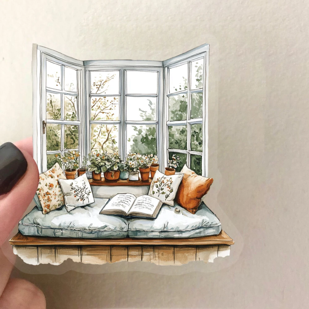 10/30/50pcs Retro Transparent Home Furnishing Cartoon Stickers DIY Laptop Notebook Fridge Suitcase Decoration Sticker Decals