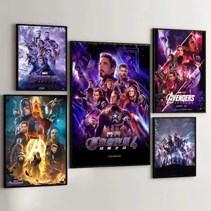 Discount Avengers: Endgame Canvas Movie Poster Wall Print Semi Gloss 24x36 Various Sizes