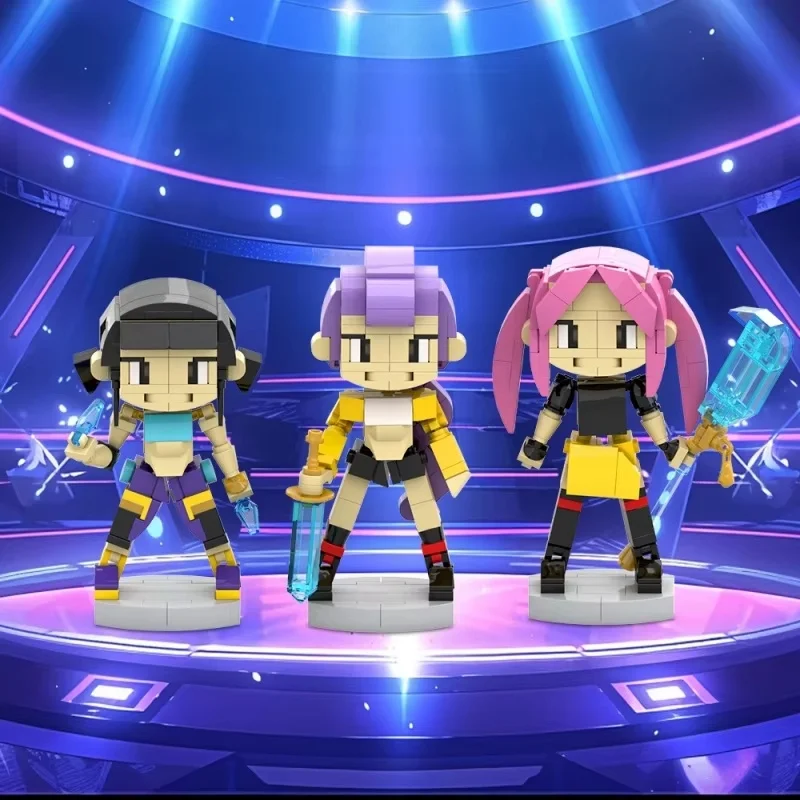 حار بيع Kpop شيطان الصيادين بناء لعبة المكعبات Q-نسخة فتاة مجموعة الصبي مجموعة مجمعة تمثال عيد ميلاد هدية الكريسماس