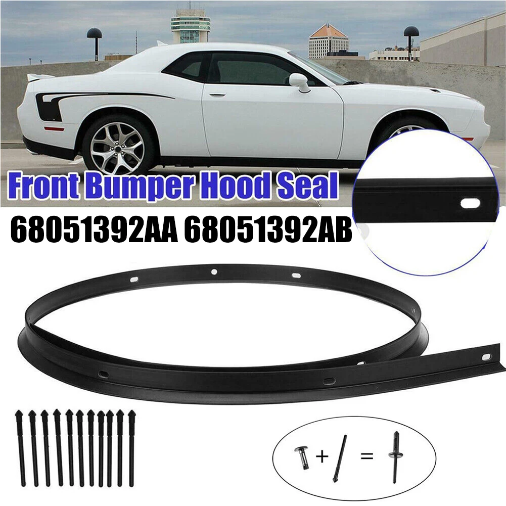 

Уплотнение капота переднего бампера автомобиля для Dodge для Challenger 2008-2022 68051392AB уплотнение капота переднего бампера водонепроницаемые полосы и заклепки