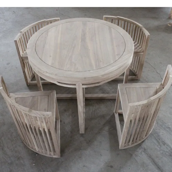 

Customizable North Old Elm New Chinese Round Dining Table White Stubble