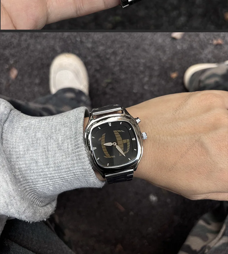 Dynamic Digital Display Men's Watch, Niche Design, American Trendy Style, Luminous Waterproof Watch