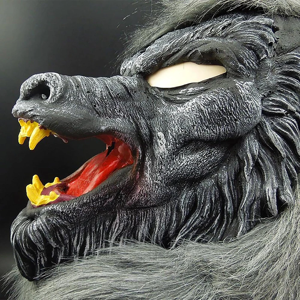Horror Werewolf Costumes Halloween Cosplay Wolf Mask Werewolf Claws Set Gloves Terror Role Play Prank Props Creepy Wolf Headgear