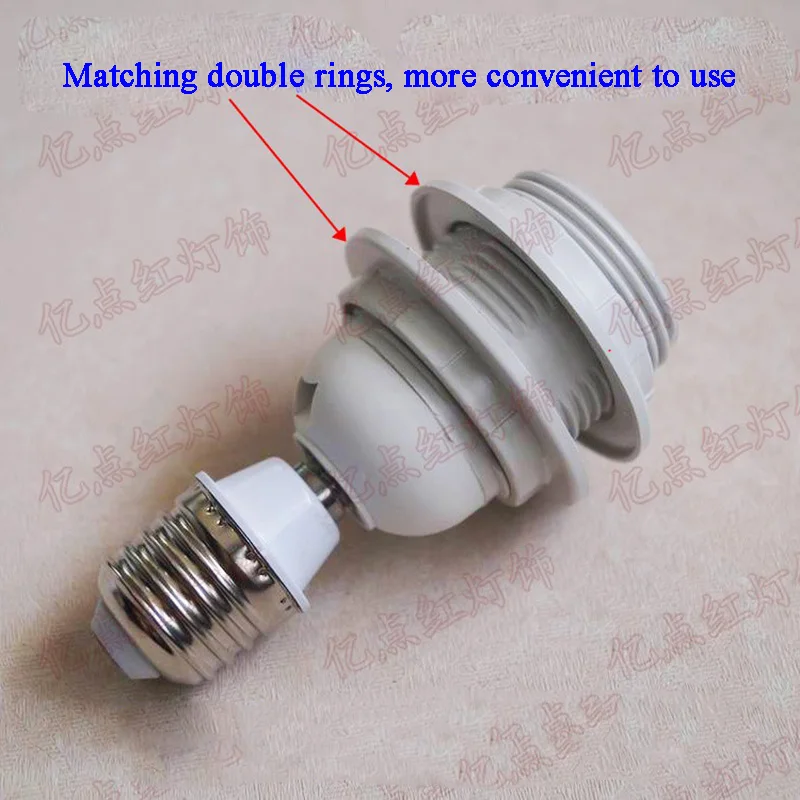 Lampshade Holder E27 Adapter Converter Screw Socket E27 to E27 Adapter Extender for Chandeliers Ceiling Lights Crystal Lamps Etc