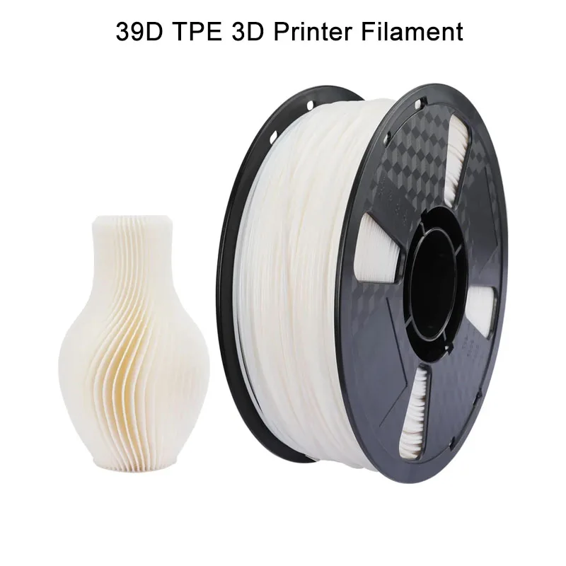 

Нить 39D TPE, натуральная, белая, гибкая, 1,75 мм, 1 кг, твердость по берегу, 39D, аналогичная до 95A, белая нить из ТПУ, нить для 3D-принтера